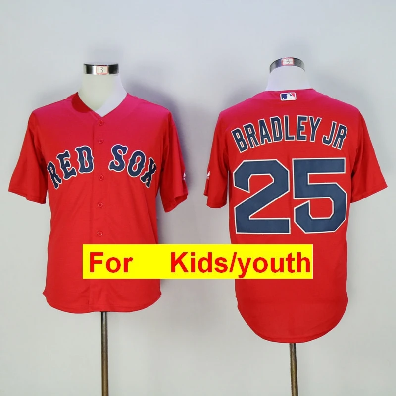 Youth Boston Mookie Betts Xander Bogaerts J.D. Martinez Andrew Benintendi Chris Sale Jackie Bradley Flex& Cool Base Jersey - Цвет: Слоновая кость