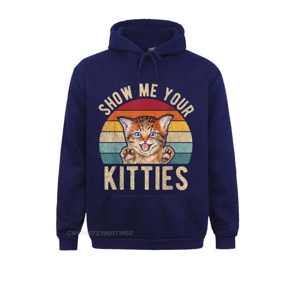 Long Sleeve Hoodies Women Sweatshirts Show Me Your Kitties Shirt Vintage Funny Kitten Cat Lover T-Shirt__21399 Casual Clothes 2021 Newest Show Me Your Kitties Shirt Vintage Funny Kitten Cat Lover T-Shirt__21399navy