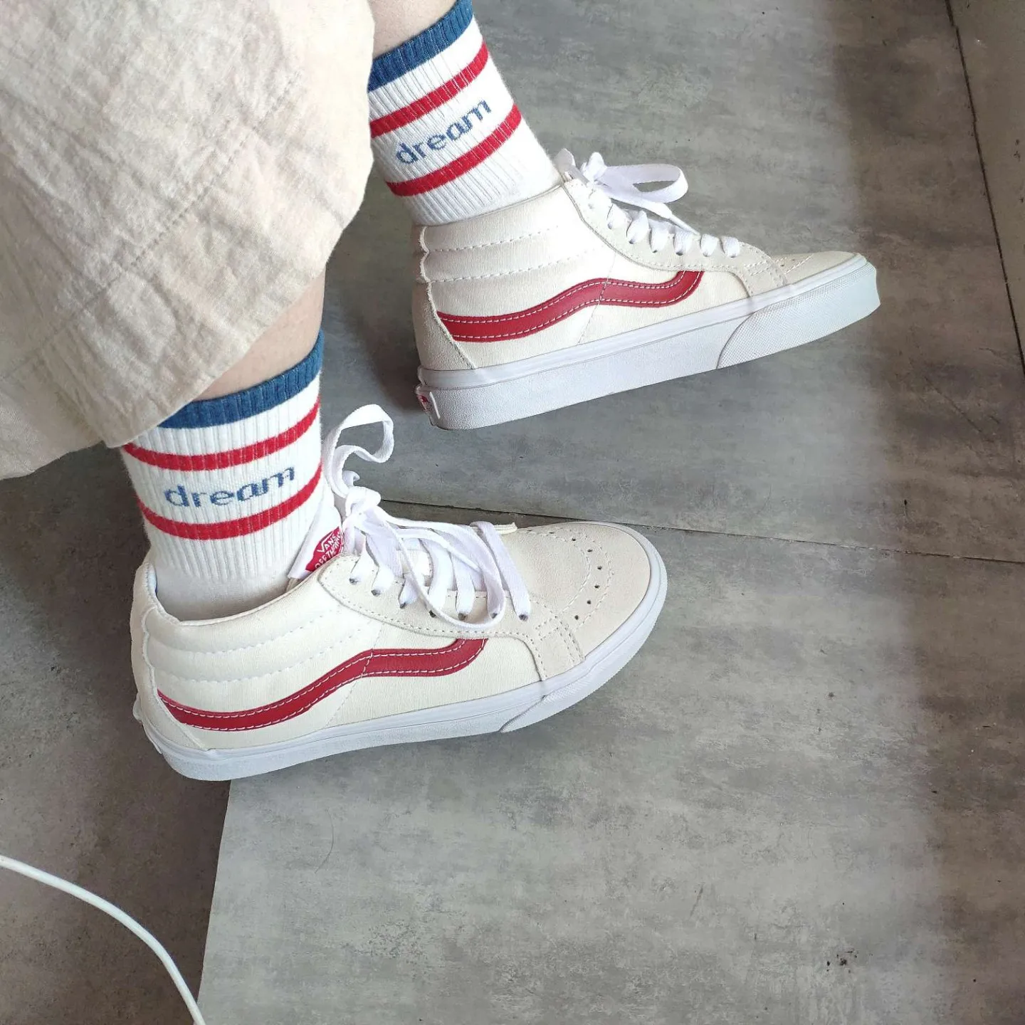 VANS/Обувь для мужчин и женщин; обувь для скейтборда; SK8-MID; классический уличный стиль; высокий белый светильник; Новинка года; VN0A391FOXS