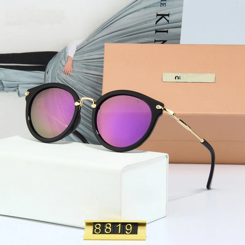 Новые Роскошные Красочные поляризованные женские солнцезащитные очки модные круглые Женские винтажные брендовые дизайнерские женские солнцезащитные очки Oculos De Sol - Цвет линз: 1 no box