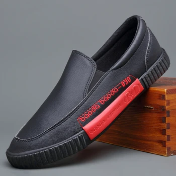 

Spring New Breathable Men's Casual Loafer Shoes Korean Fashion Men's Slip-On Rubber Vulcanize Shoes BD9145