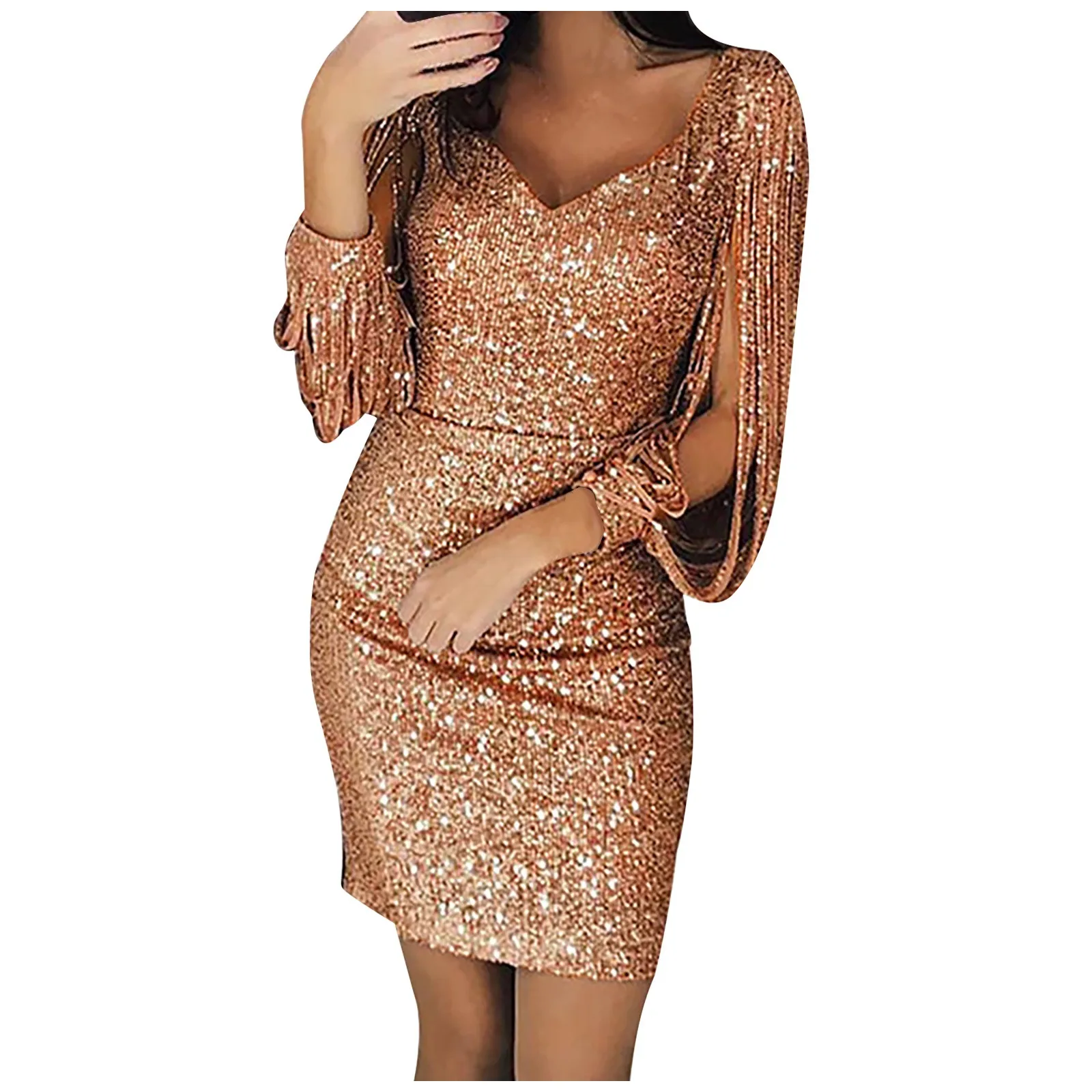 Vestidos Dresses Women Fashion Sexy Solid Color V-neck Dress Slim Half Sleeve Sheath Mini Dress for Party Bodycon Temperament 1