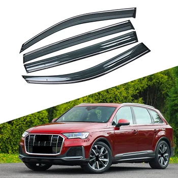 

For Audi Q7 4M 4MB 2015 2016 2017 2018 2019 Car Window Sun Rain Shade Visors Shield Shelter Protector Cover Trim Frame Sticker