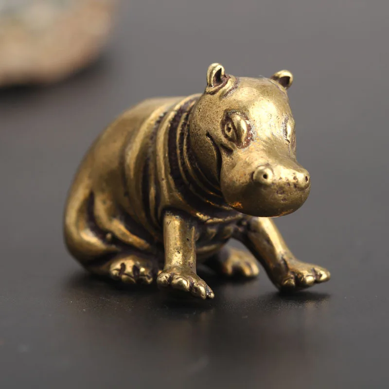 Vintage Bronze Rhinoceros Statue  (1)