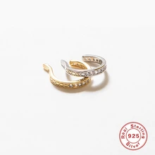 Romad 925スターリングシルバーカフ以外のピアスイヤリングcarrting出穂上のヴィンテージクリップイヤリングクリスタル耳鼻リング耳カフ(China)