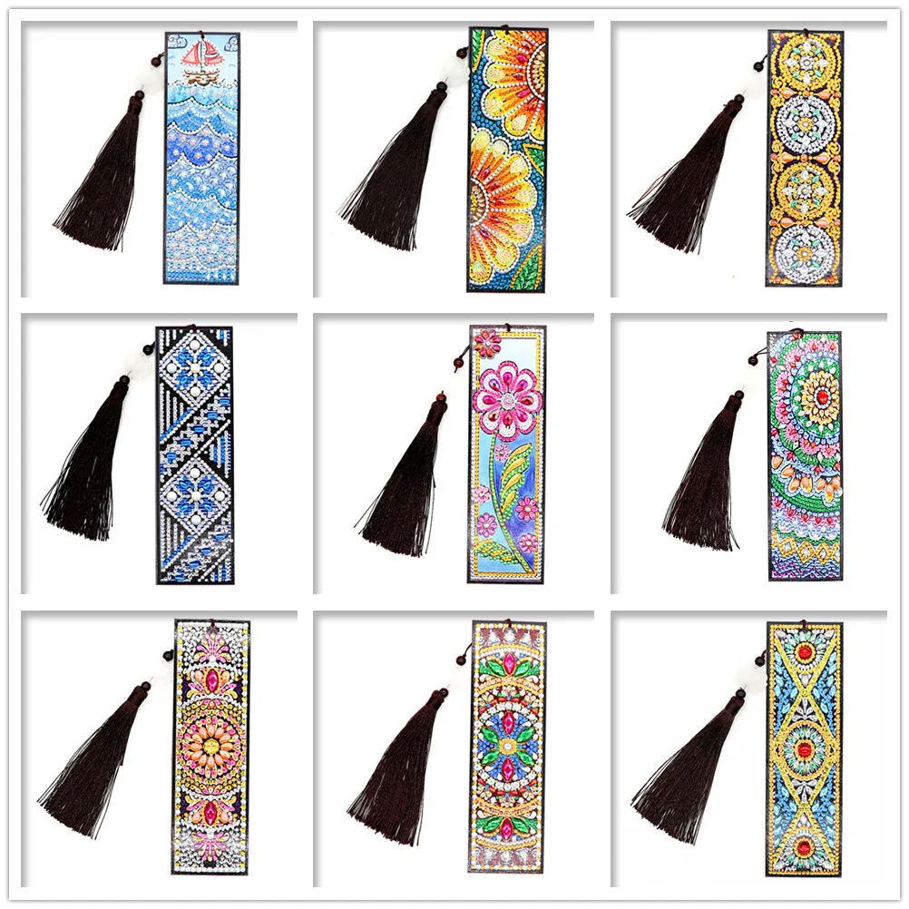DIY 5d diamond painting bookmark shaped Mandala 5D embroidery point pattern decoration hand | Дом и сад