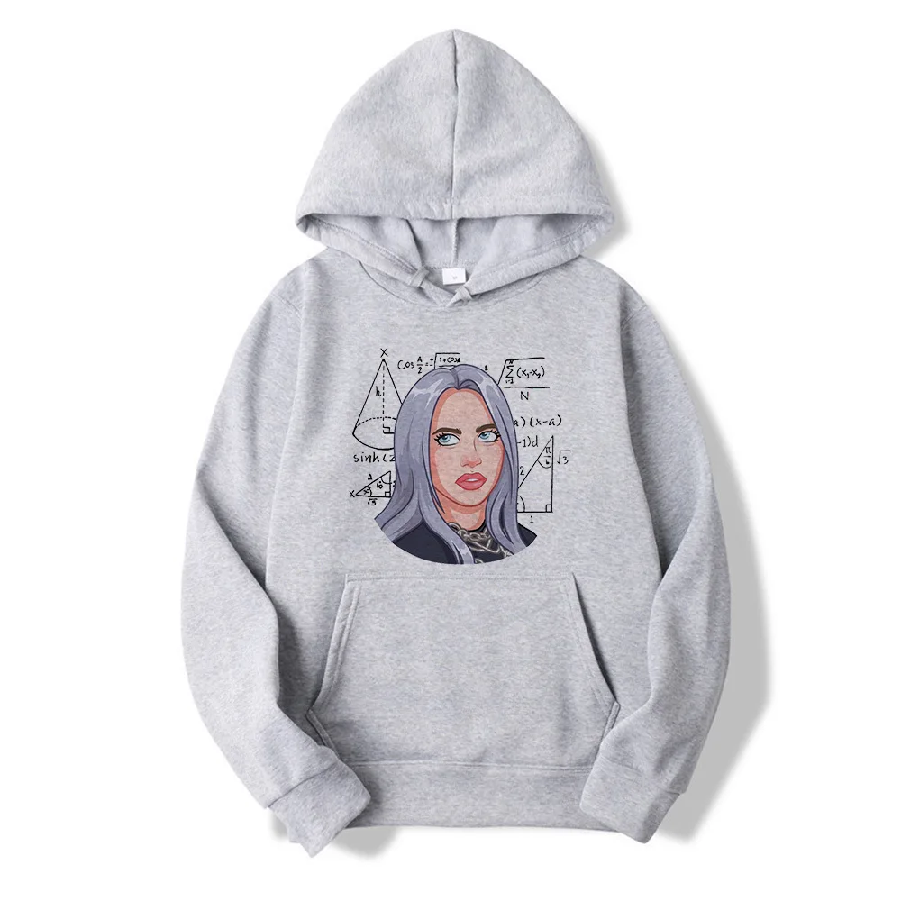 Billie Eilish, мужская толстовка с капюшоном, реглан, толстовка с капюшоном в стиле Харадзюку, хип-хоп, толстовка белого цвета