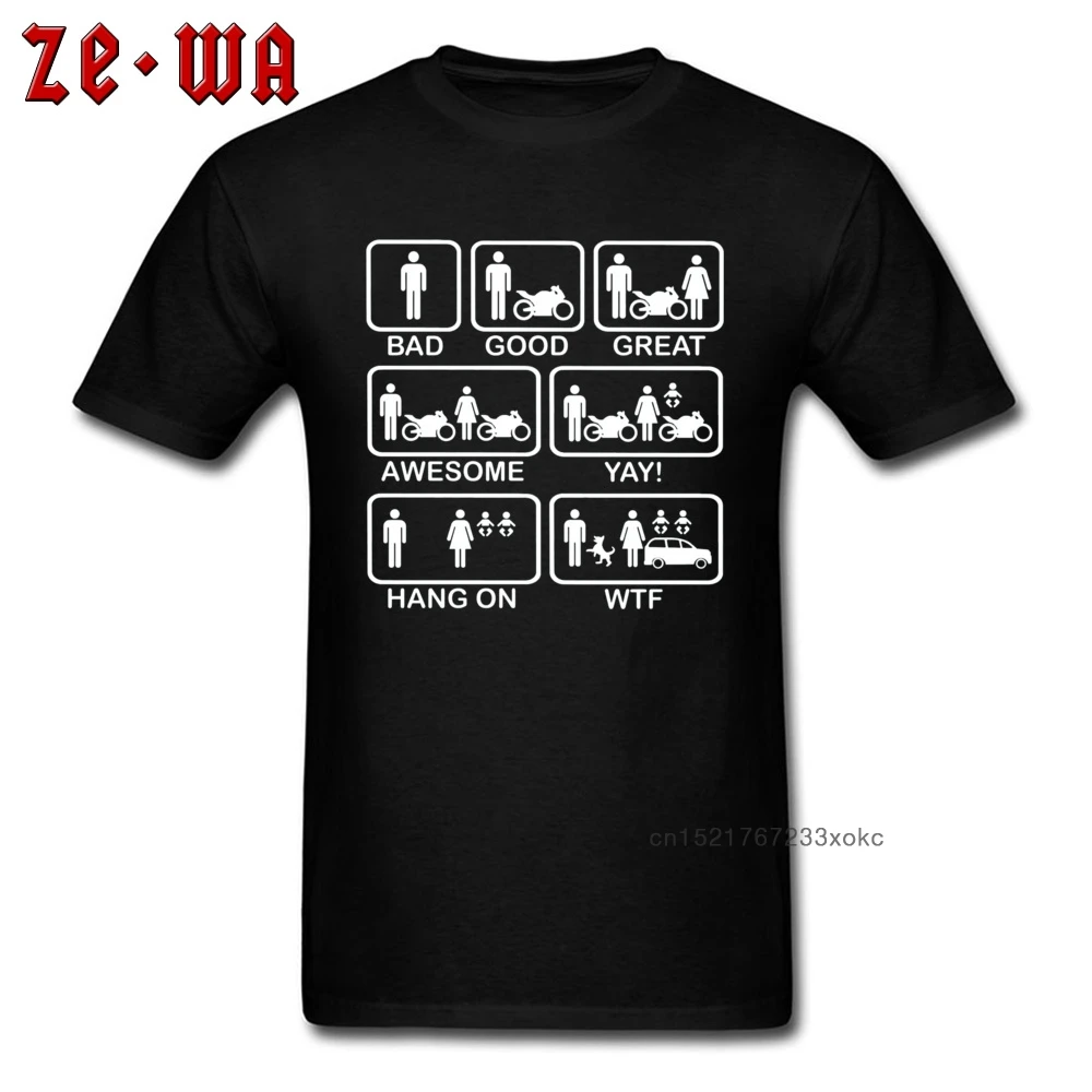 Funny Motorbike T Shirt Men T-shirt 2019 New Bad Good Great Awesome ...