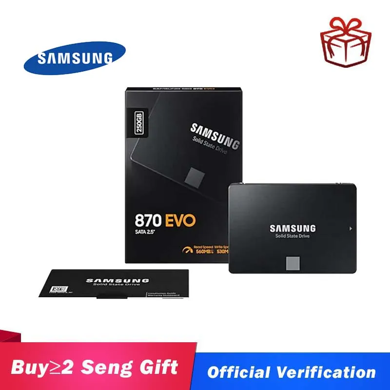 Samsung 870 EVO Internal Solid State Drive 250GB 500GB 1TB HDD Hard Disk HD SATA 3 2.5 inch  SATA III SSD  for Laptop Desktop PC