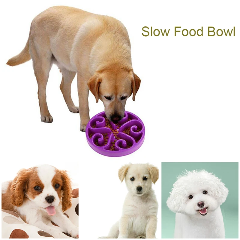 

Pet Dog Feeding Food Bowls Puppy Slow Down Eating Feeder Healthy Gulp Water Dish Anti Slip Bowel Prevent Obesity Dogs Supplies