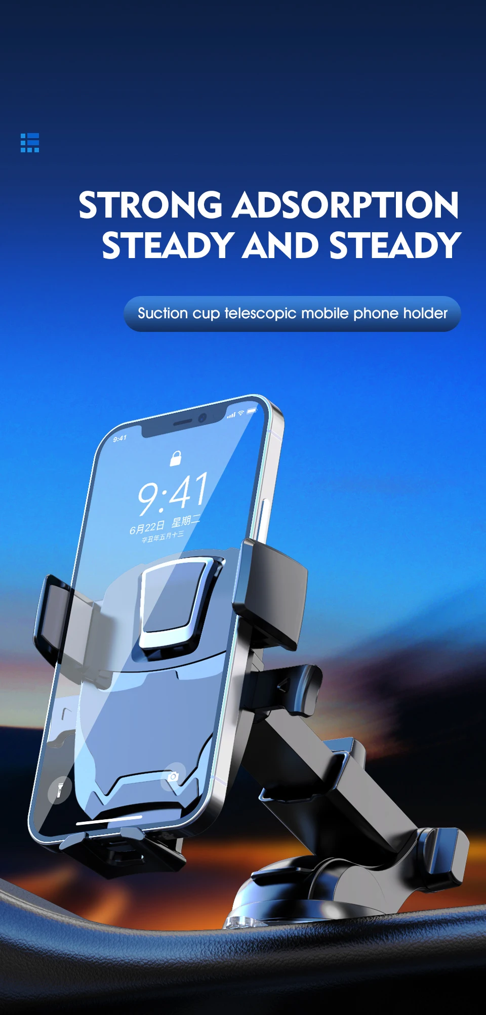 Autobots Car Phone Holder Stand Mobile Phone Stands in Car Phone Mount Suction Cup Support GPS For iPhone 13  Xiaomi Samsung cell phone stand