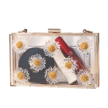 

2020 Messenger Crossbody Bags For Women Women Clear Transparent Beach Bag Flower Transparent Small Square Bag Shoulder