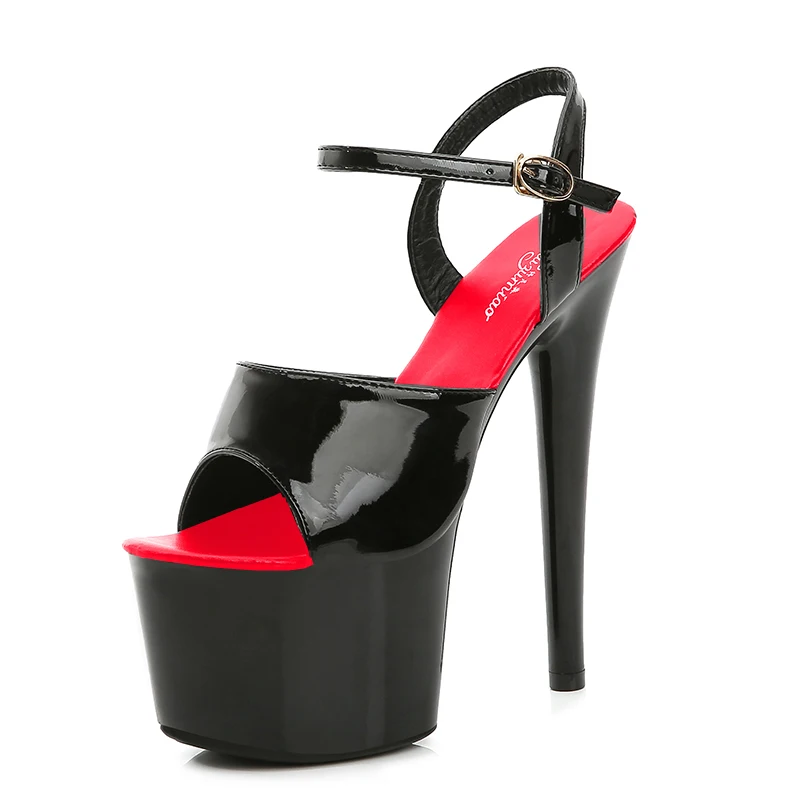Platform High Heels Sandals Mixed Color Shoes Stripper Heels Women Sandals Sexy Shoes Party Club Sandals 17 CM Platform High-heeled Wedding Pole Dance