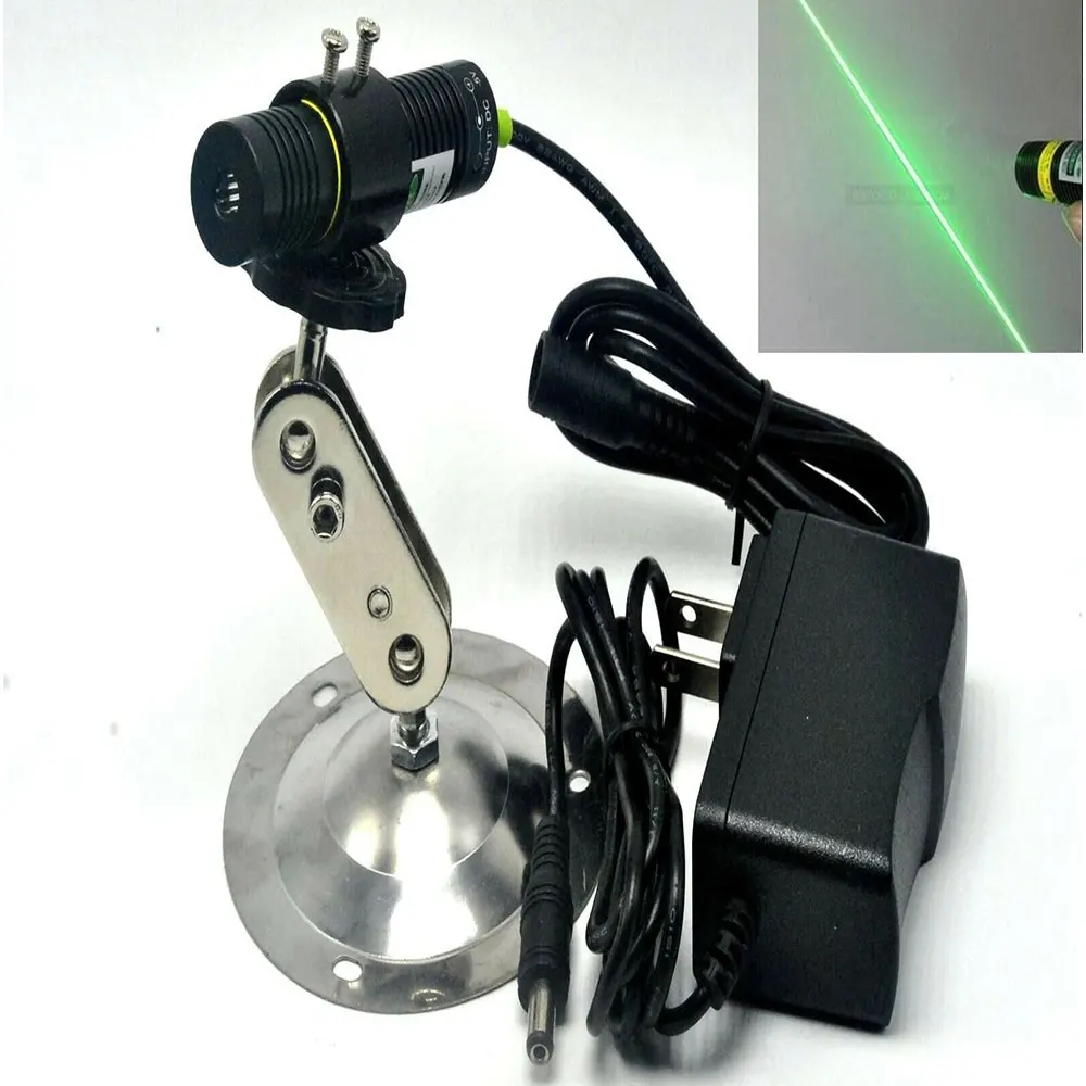 

532nm 10mw Green DOT Ray Laser Diode Module w/ AC Adapter Locator Lasers 18x75mm