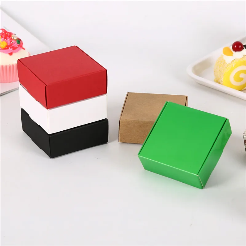 

500pcs/lot Small Kraft paper box,brown cardboard handmade soap box,white craft paper gift box,black packaging jewelry box