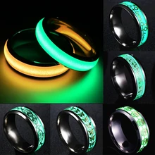 

Fashion Luminous Dragon Ring Skull Retro Stainless Steel Fluorescent Rings for Men Women Couple Rings Luxury Jewelry Gift