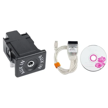 

1 Pcs Aux o Cable Socket Bluetooth Module Interface Adapter Cable & 1 Pcs Inpa K + Can K + Dcan Cable Switch