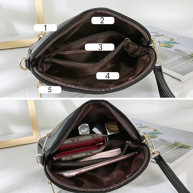 2020 New Sweet Fashion Female Handbag Multi-function Dual-use Messenger shouldeBag High-quality PU Leather Women Cross Body Bag