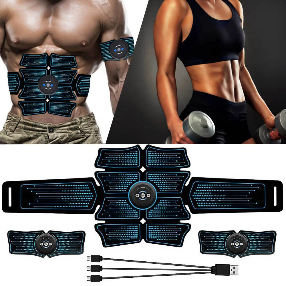 Smart EMS Abdominal Toner Rechargeable Abdominal Vibrating Hip Trainer