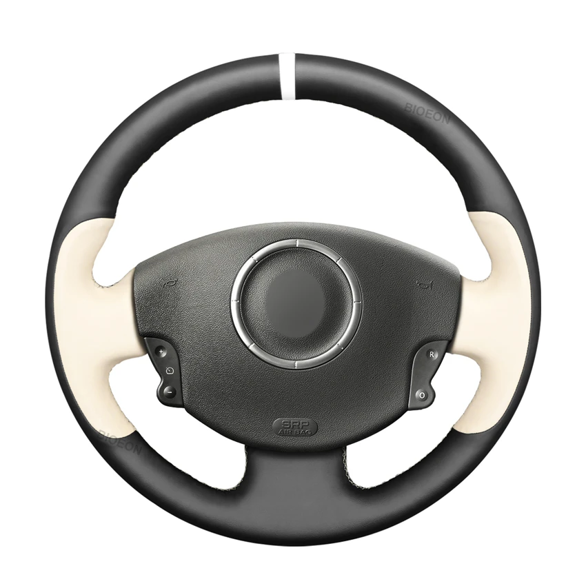 Coprivolante Per Auto In Pelle Scamosciata Nera Cucito A Mano Per Renault Megane 2 Scenic 2 Grand Scenic Kangoo 2 2002-2011 2012 2013