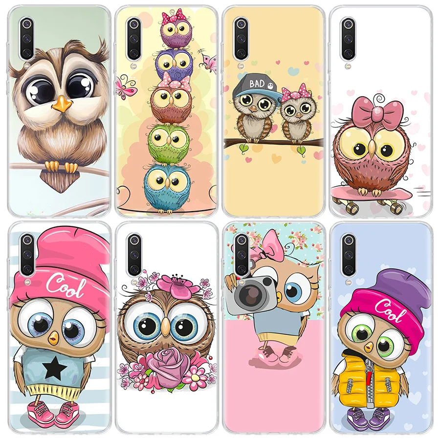 

Cute Owl Hearts Lover Christmas Phone Case For Xiaomi Redmi Mi Note 10 9 CC9 9T 8 A3 A2 A1 Lite Pro F1 CC9E 8C 6X 5X Coque Cover