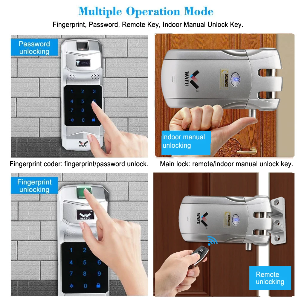 Cerradura inteligente con aplicación Wifi, cerradura electrónica  inalámbrica for puerta, Control de teléfono, cerradura Invisible, Control  remoto