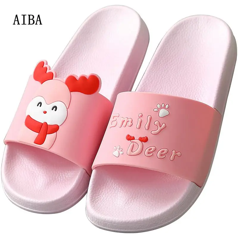 

women summer beach slippers cute cartoon indoor bathroom slipper flip flops soft sole flat women shoes outdoor sandals
