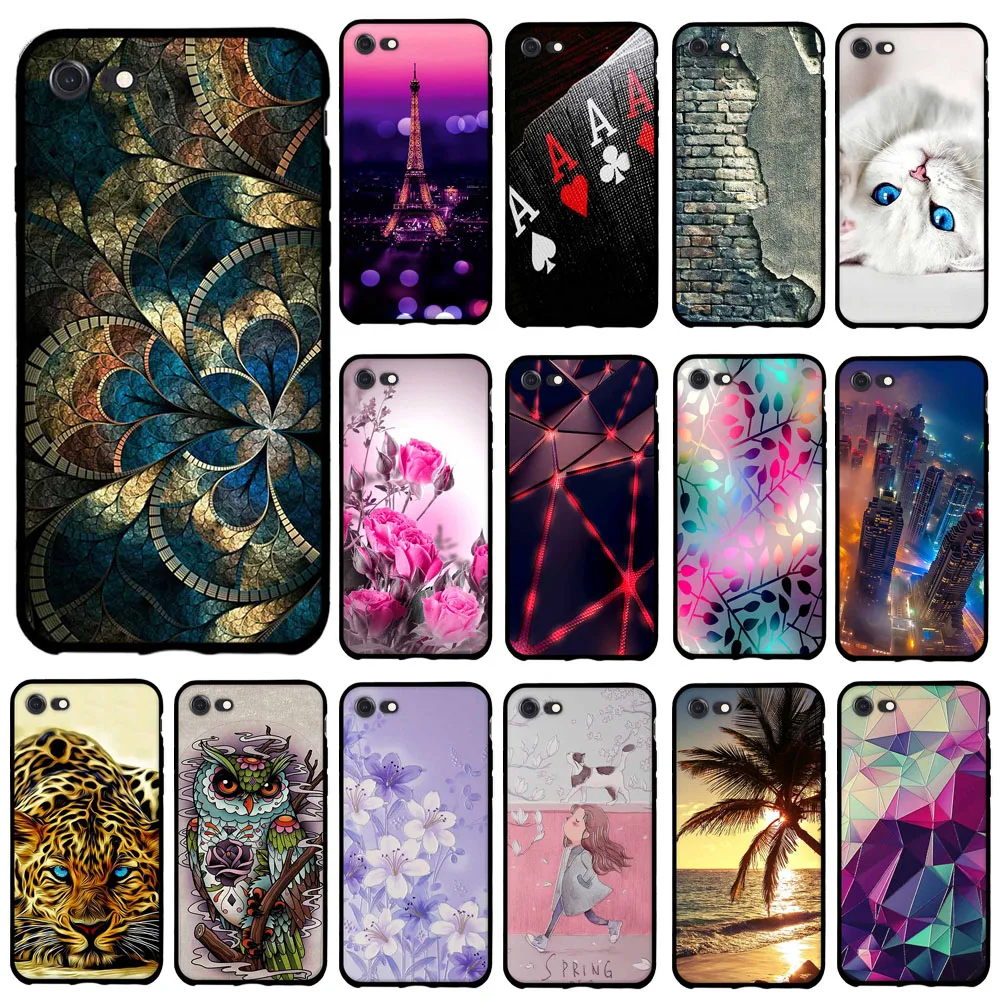 Case For iPhone 7 Fashion Painting Back Cover iPhone7 Soft Silicone Phone Funda 8 4.7 inch Bumper | Мобильные телефоны и
