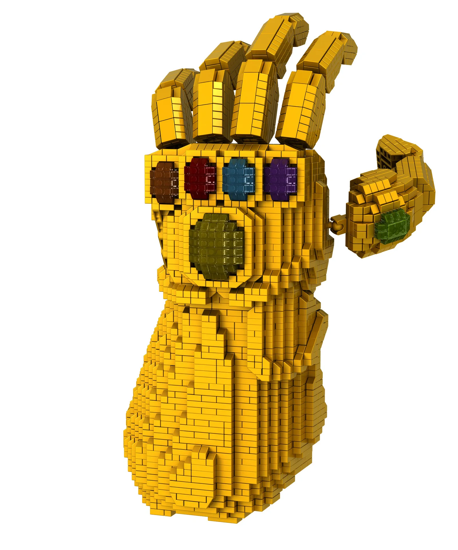 

Micro Diamond Building Blocks Revenge Alliance Marvel Thanos Gloves Inserted Building Blocks Educational Toy Spell