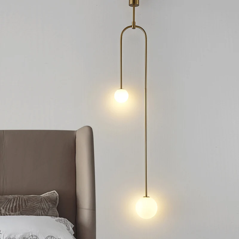 

Post-modern Art Restaurant pendant lamp Nordic Simple Dining Table Bedside Bed Three Round Bar Cosmos Pendant Lights