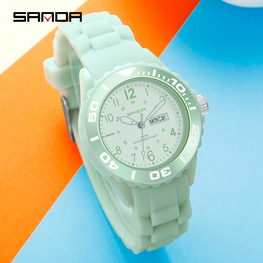 Wristwatch Couple-Watch Gifts Date Luminous-Hands SANDA Delicate Relogio Unisex Quartz