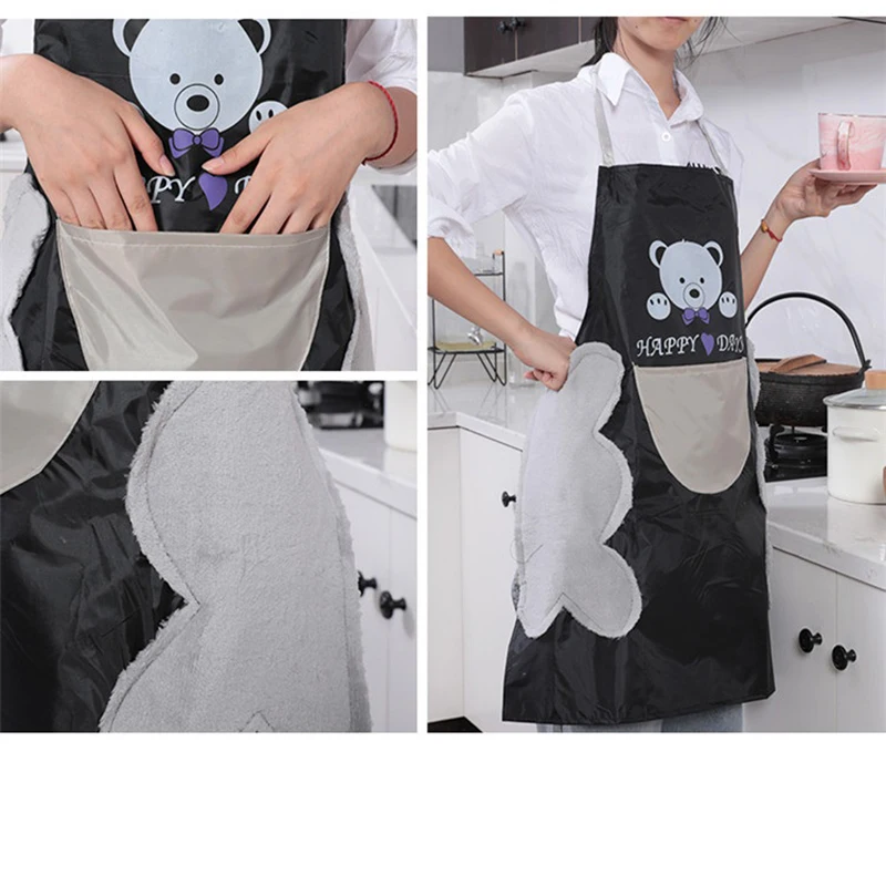 Linen Aprons for Woman Cooking Adult Bibs Oil-Proof Anti-Stain Aprons Stripe Woman Men Kitchen Accessory