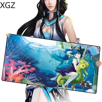 

XGZ Anime Hatsune Future Undersea World Game MousePad Rubber PC Computer Machine Mouse Desktop Lock CS GO LOL Dota