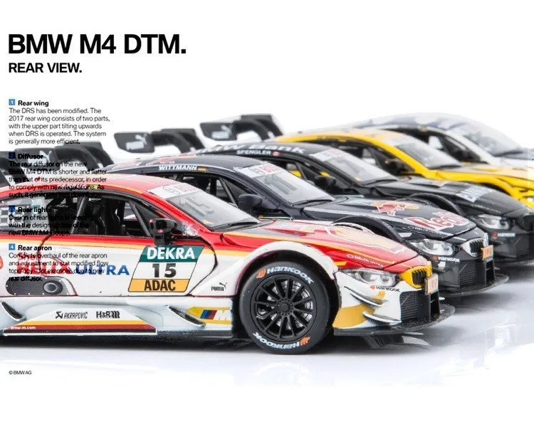 1:32 М4 сплав спортивный автомобиль модель детских игрушек DTM Meetal гоночный автомобиль модель с резиновыми шинами Вытяните назад звуковой светильник украшение автомобиля