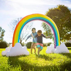 Doki – arche gonflable arc en ciel pour enfants, jouets de natation en plein air, tapis de jeu de pelouse, pont de requin d'eau gonflable, 2021 