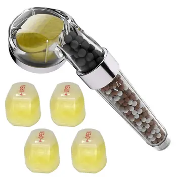 

1Set Lemon Aromatherapy Filter Shower Head High Pressure Water Saving Shower Head Filter for Dry Skin Hair Cleaner