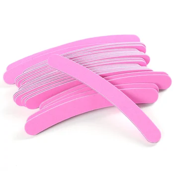 

5pcs/lot Professional Nail Files Pink Half-moon Sanding Buffer Block Grinding Polishing Manicure Pedicure Care Tools TR852