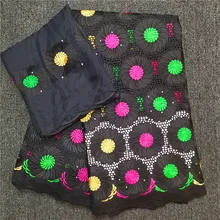 Хлопок вышивка африканская швейцарская вуаль кружева популярная ткань из Дубая африканские швейцарские сухие кружева последние полые кружева 5+ 2 ярдов/партия