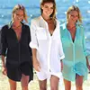 New Beach Cover up robe Plage Pocket Swimsuit Cover up Sarong Beach Shirt Tops Bathing Suit Women Beachwear Pareo Tunic #Q469 ► Photo 2/6
