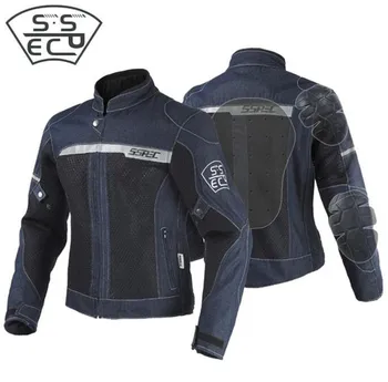 

SSPEC Motorcycle Jacket Denim Jacket Moto Jacket Mesh Motocross off-road Motorbiker Racing Riding Jackets Moto Protection Men