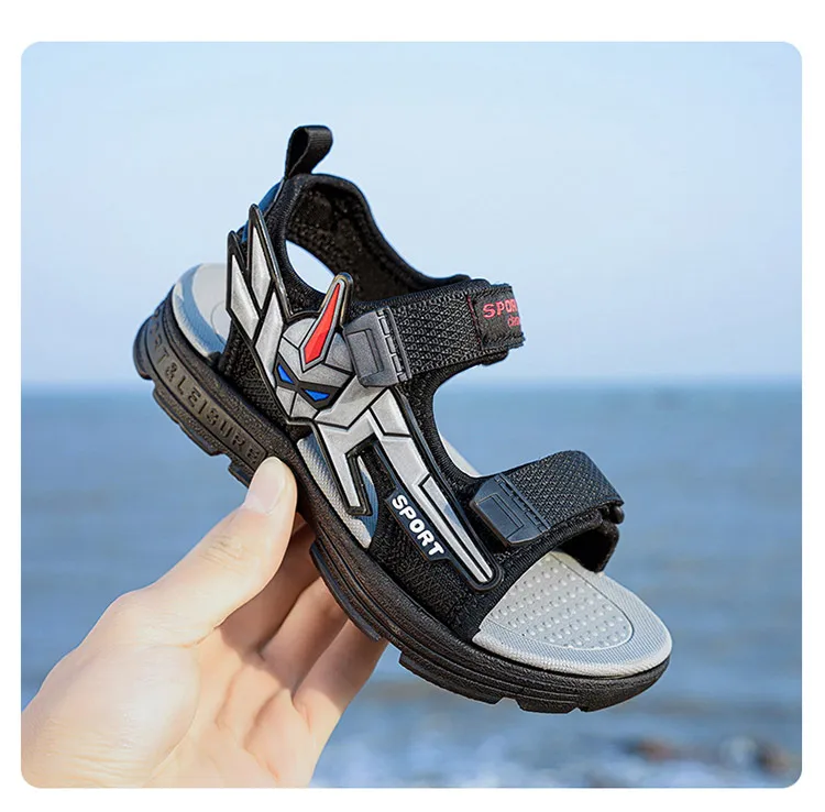 children's shoes for adults Children Sandals For Boys Summer Beach Shoes Cartoon Sandalias Big Girls Kids Fashion Sandales Size 29~39#Black/Gray/Blue,BBX211 children's shoes for sale