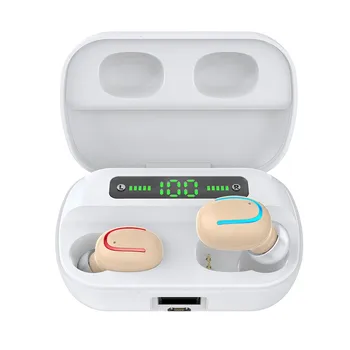 

Binaural Talk Bluetooth Earphones Direct Plug Earphone Waterproof Earbuds with 1500mAh Charging Case Emergency Phone Charging