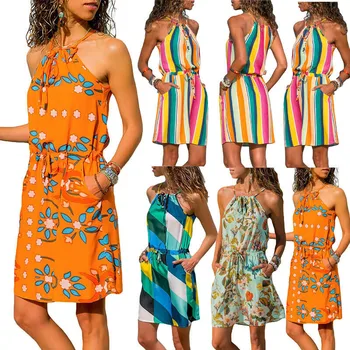 

2020 Summer Sexy Womens Short Sleeve Bikini Cover-up Wrap Boho Floral Elegant Sundress Ladies Summer Sashes Biqunis Cover-up