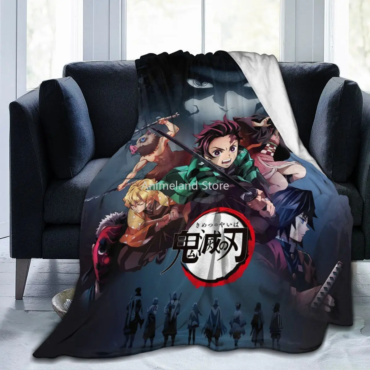 Demon Slayer Flannel Blankets Devil's Blade Anime Home Textile Tanjirou