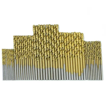 

High-speed Steel Titanium-titanium Twist Drill 50PCS High Speed Steel with Titanium Coated Power Hand Drill Tools Set