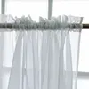 Blanco puro transparente sólida pura tul nueva decoración del hogar de alta hilo moderno Voile Panel único para Cortina dormitorio WP184D ► Foto 3/6