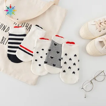 

HotWomen Socks Red Heart Stripe Short Socks Comfortable Cotton Boat Socks Invisible Low Cut Socks