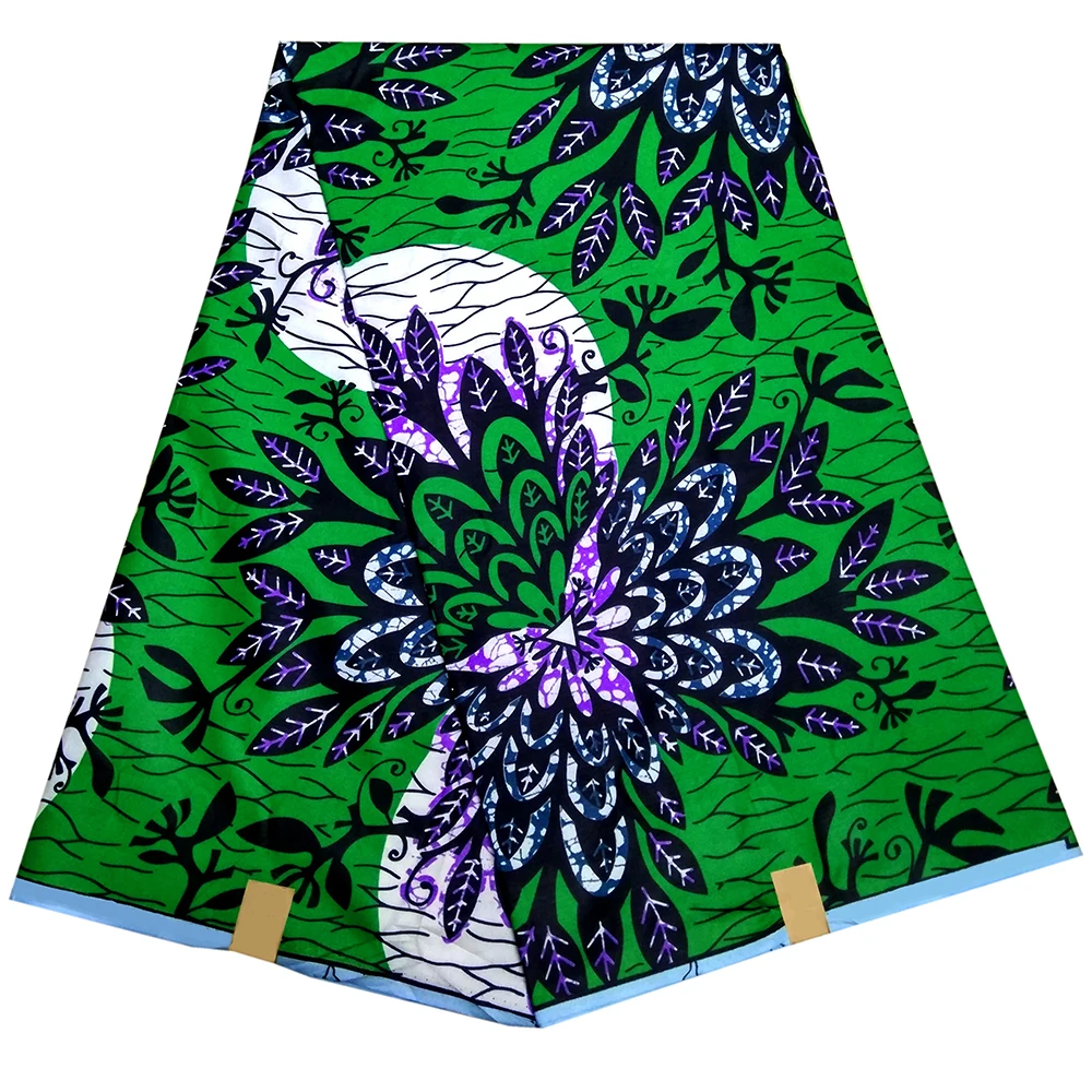 

100% Polyester Ankara Fabric African Wax Fabric Real Dutch Wax Fashion Pattern High Quality 6yards for Party Dress