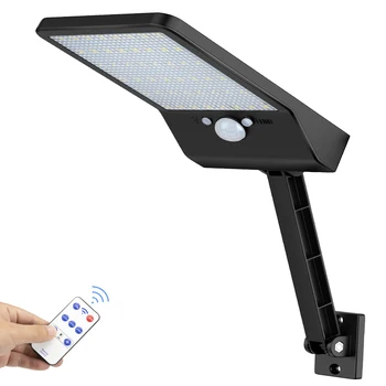 

LED Solar-street-flood-lamp Wall-path-Light Outdoor Waterproof PIR Motion-Sensor remote-control rotate-bracket With#
