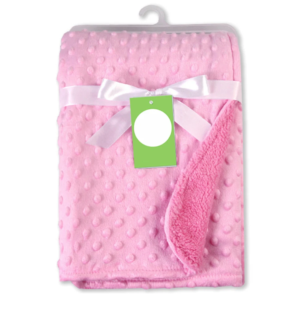 Детское утепленное одеяло однотонное волнистое Одеяло 100 см* 70 см теплое мягкое Флисовое одеяло детское полотенце для сна